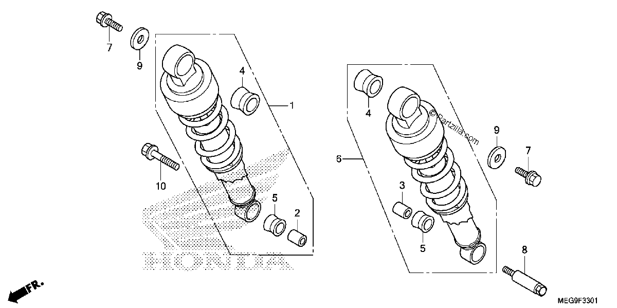 Diagrama de REAR SHOCK ABSORBER 2