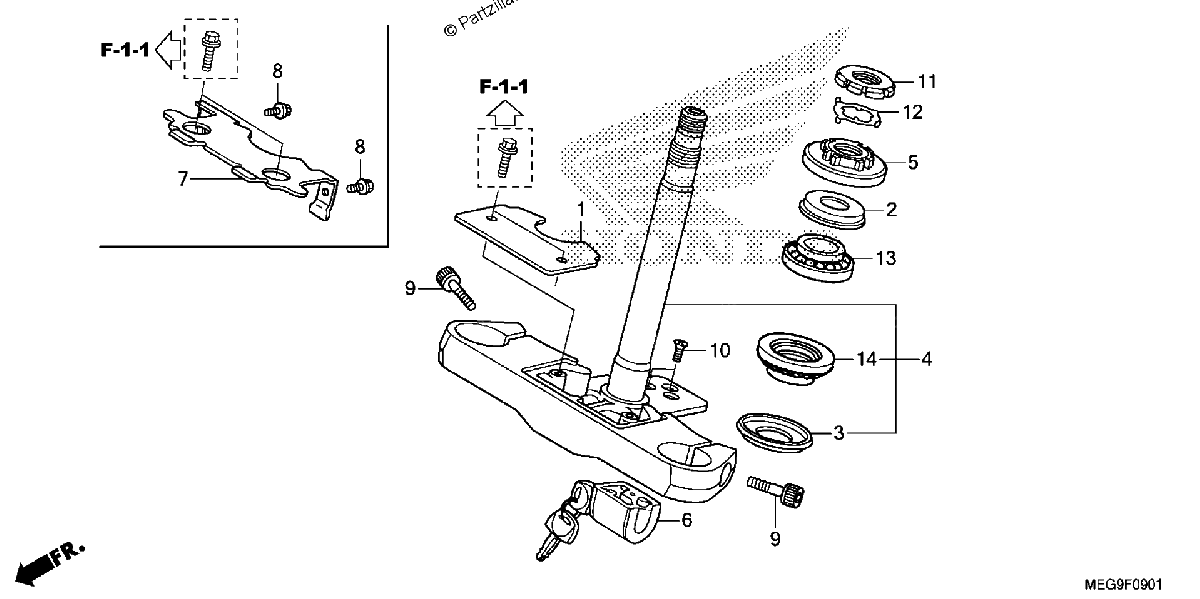 Diagrama de STEERING STEM 2