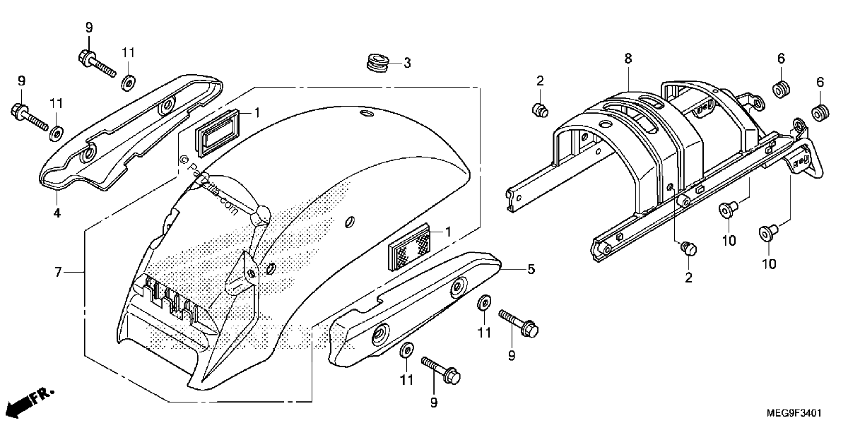 Diagrama de REAR FENDER 2