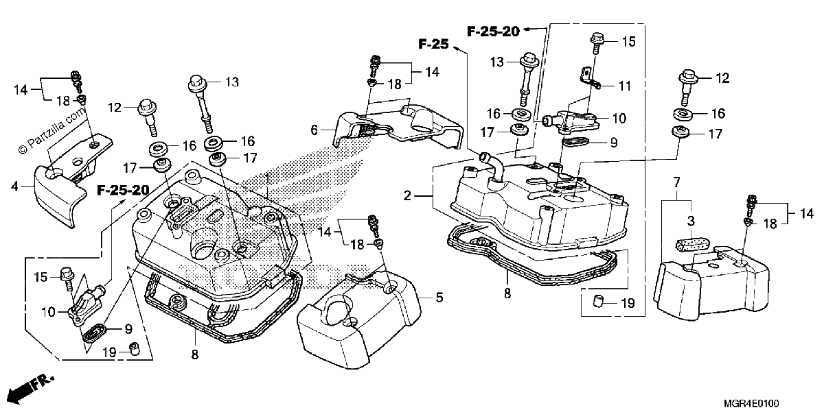 Diagrama de CYLINDER HEAD COVER
