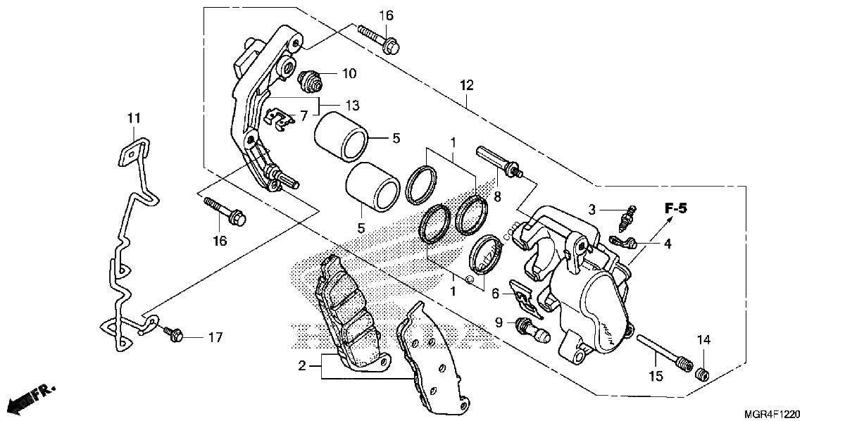 Diagrama de FRONT BRAKE CALIPER