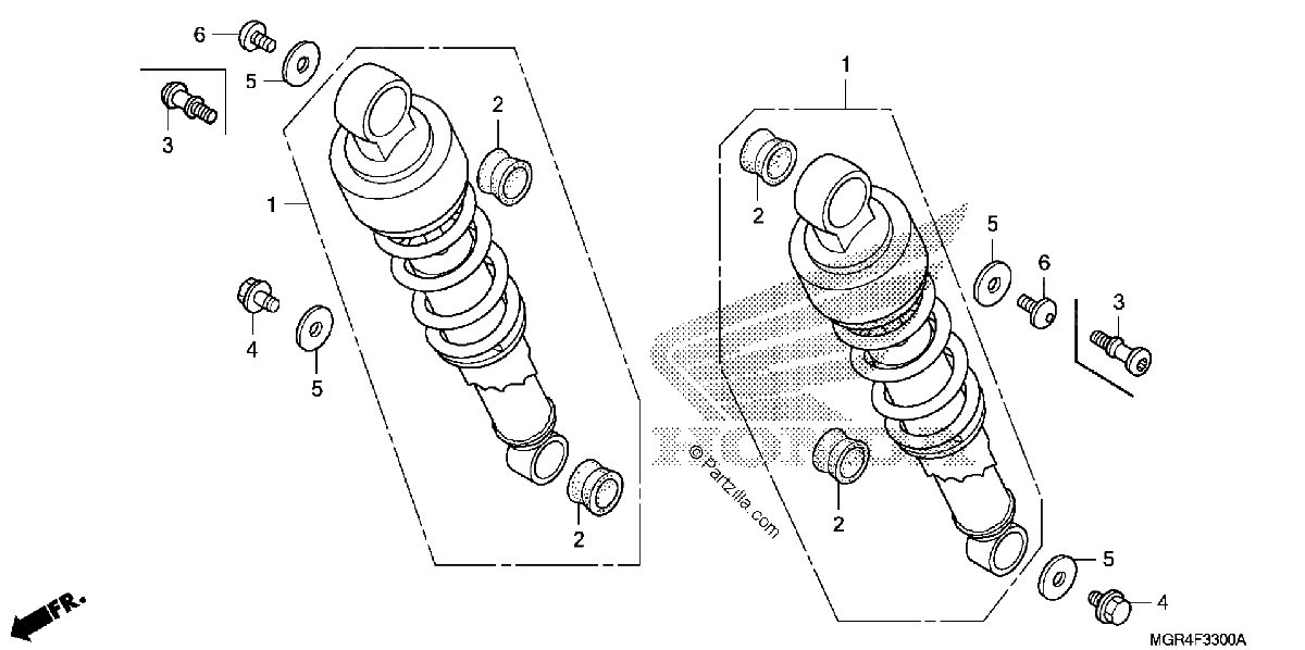 Diagrama de REAR SHOCK ABSORBER