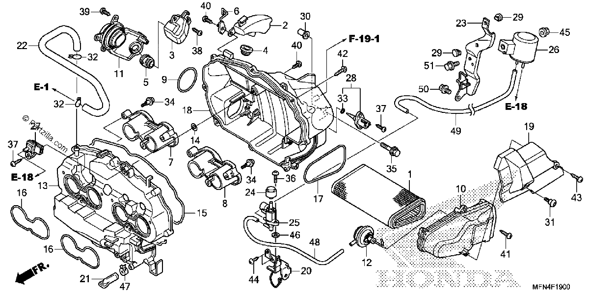 Diagrama de AIR CLEANER