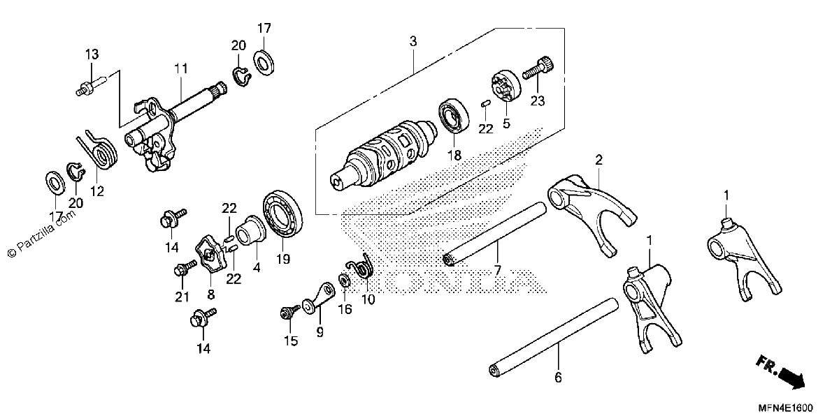 Diagrama de GEARSHIFT DRUM