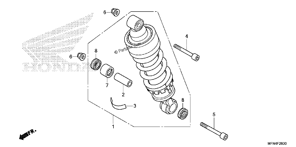 Diagrama de REAR SHOCK ABSORBER