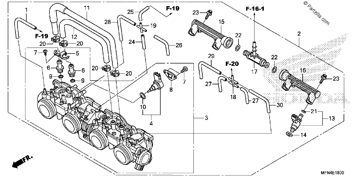 Diagrama de THROTTLE BODY