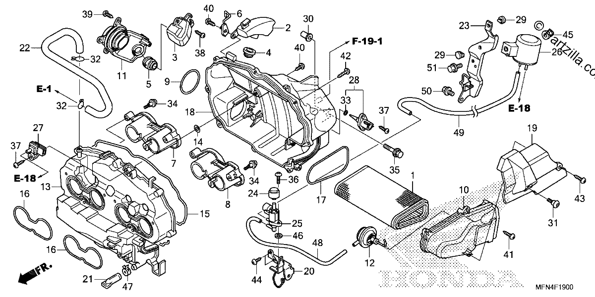 Diagrama de AIR CLEANER
