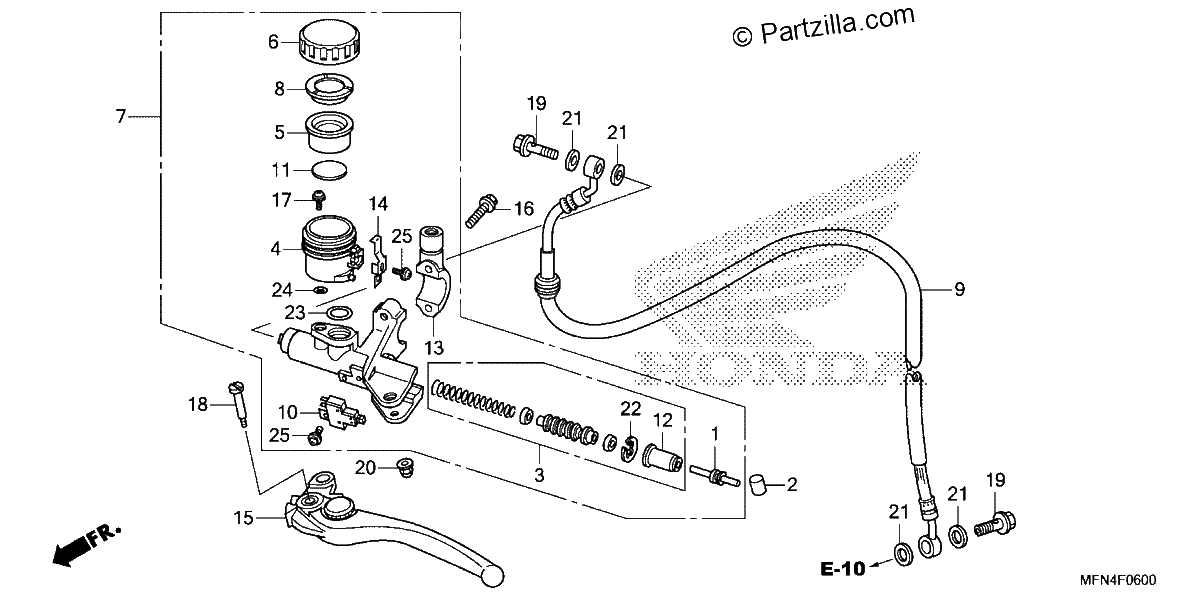 Diagrama de CLUTCH MASTER CYLINDER