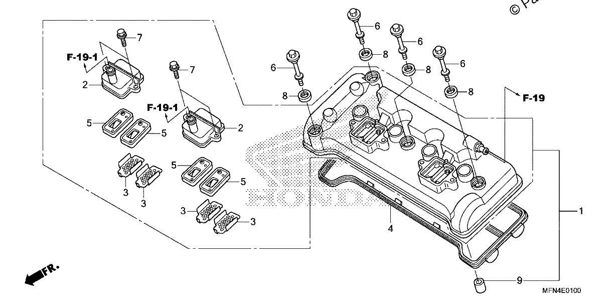 Diagrama de CYLINDER HEAD COVER