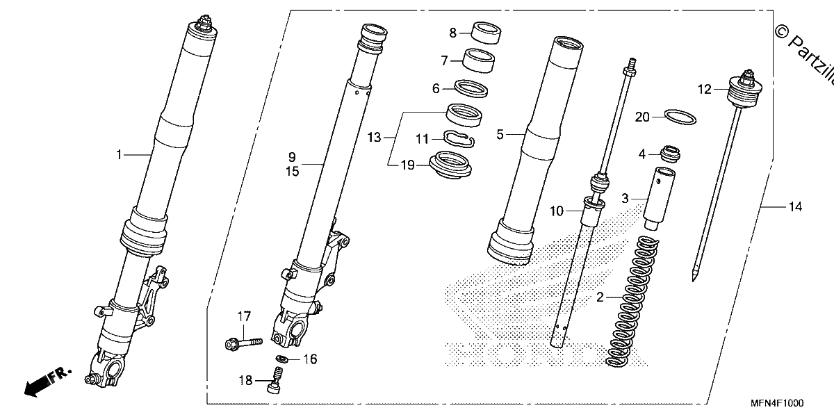 Diagrama de FRONT FORK