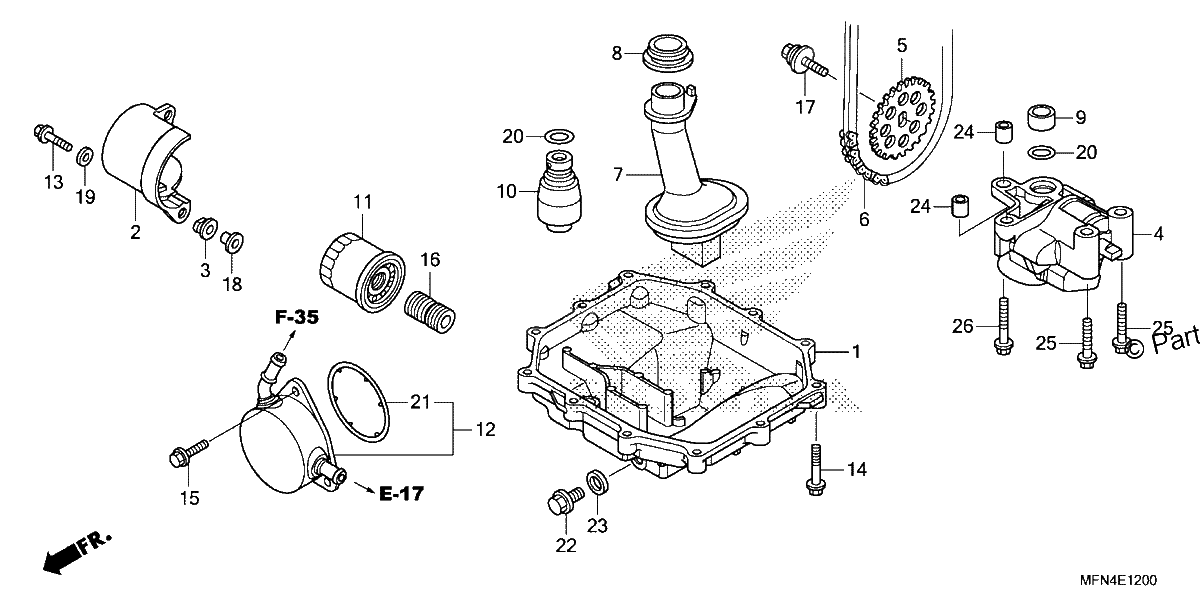 Diagrama de OIL PAN OIL PUMP
