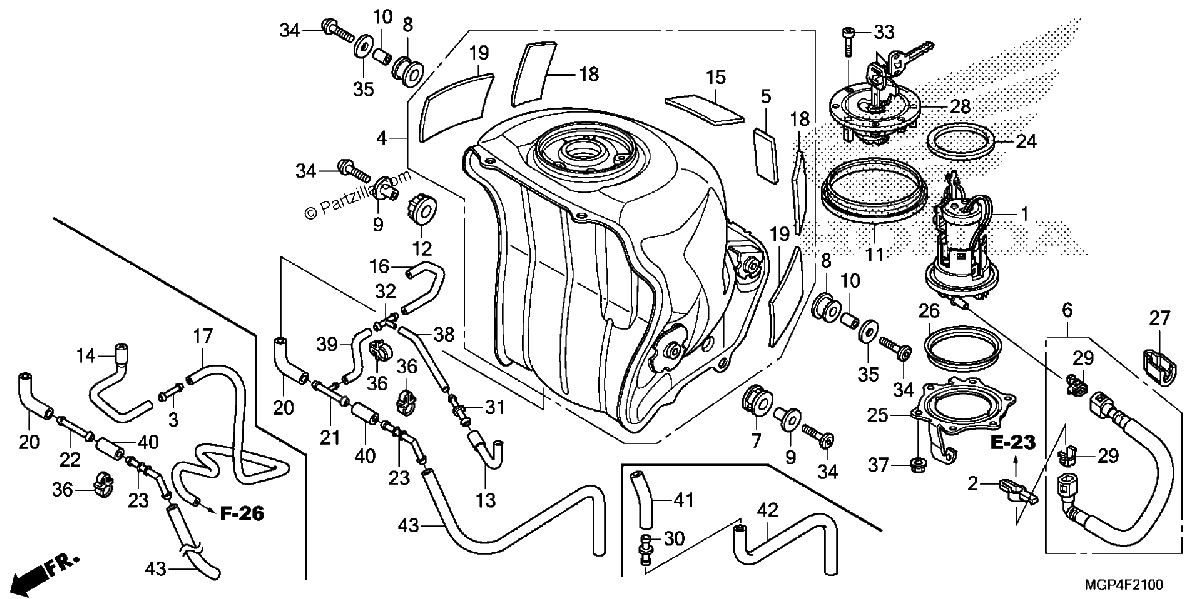 Diagrama de FUEL TANK FUEL PUMP