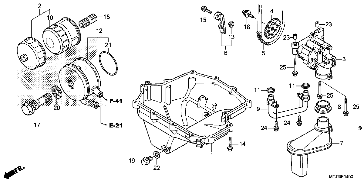 Diagrama de OIL PAN OIL PUMP