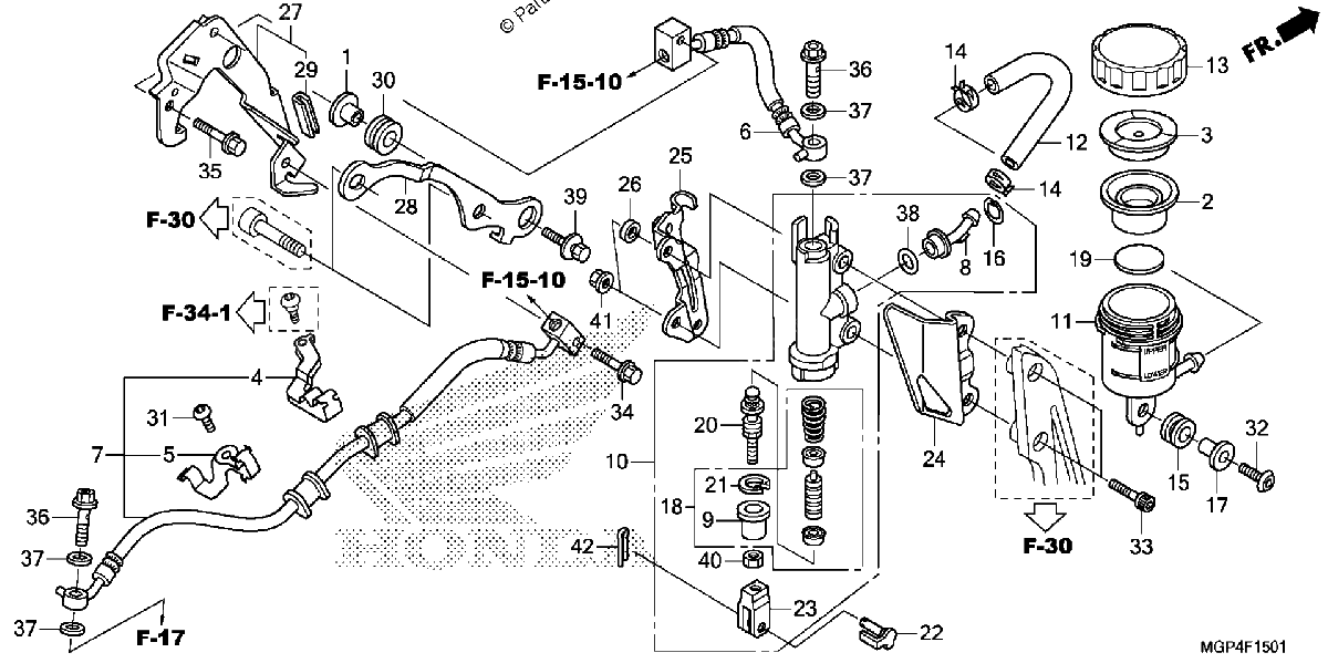 Diagrama de REAR BRAKE MASTER CYLINDER 2