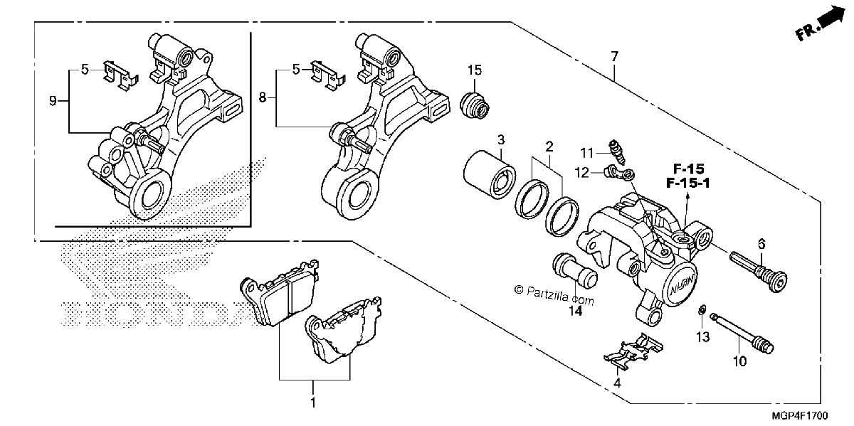 Diagrama de REAR BRAKE CALIPER