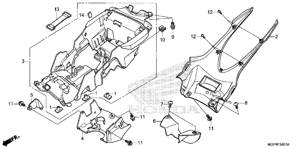 Diagrama de REAR FENDER 2