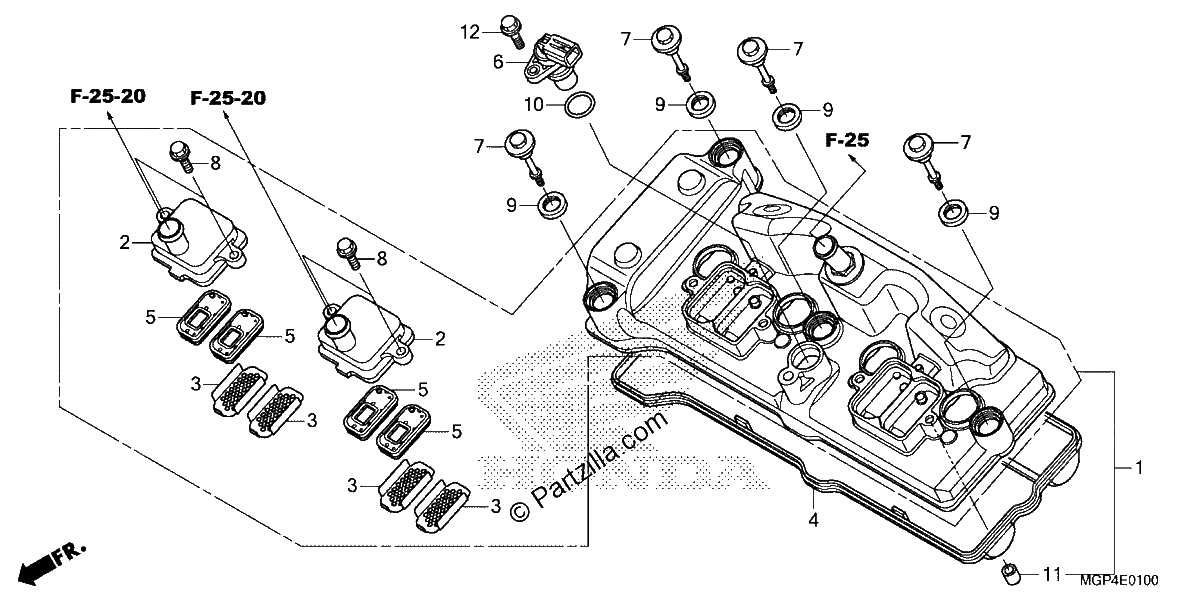 Diagrama de CYLINDER HEAD COVER