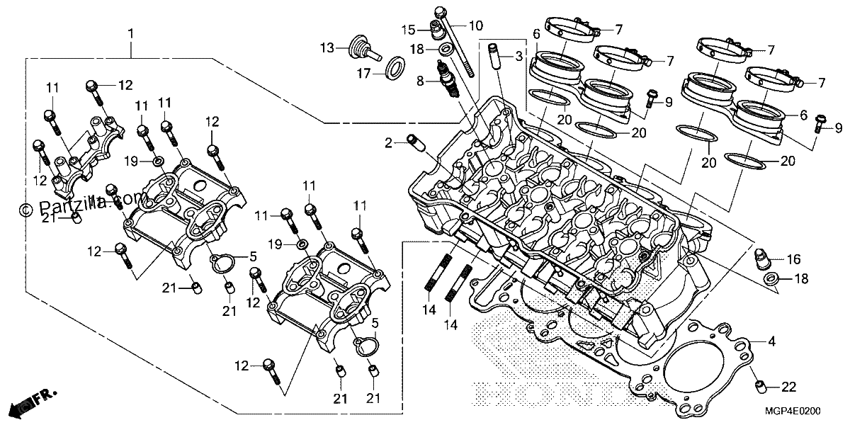 Diagrama de CYLINDER HEAD