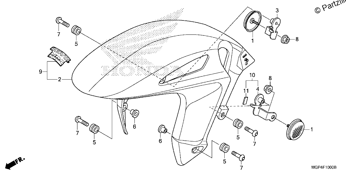 Diagrama de FRONT FENDER