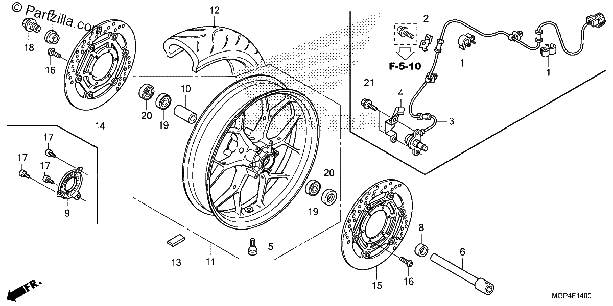 Diagrama de FRONT WHEEL