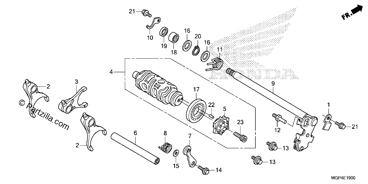 Diagrama de GEARSHIFT DRUM