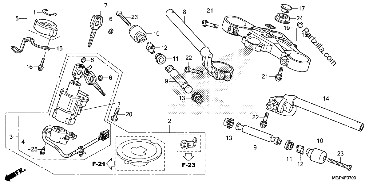 Diagrama de HANDLEBAR TOP BRIDGE 1