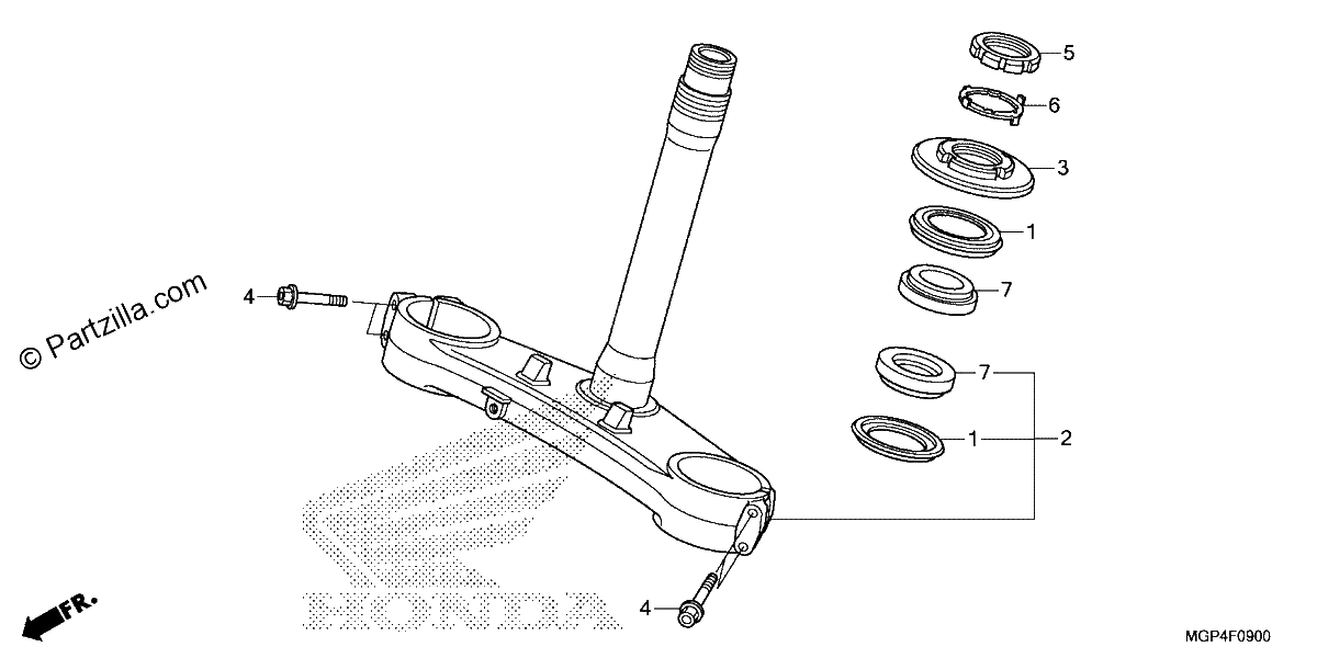 Diagrama de STEERING STEM