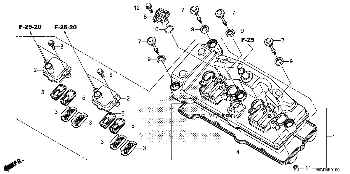 Diagrama de CYLINDER HEAD COVER