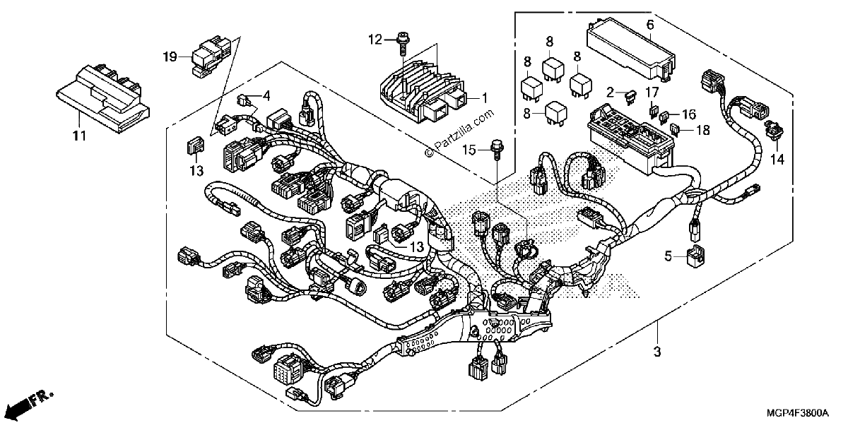 Diagrama de WIRE HARNESS 1