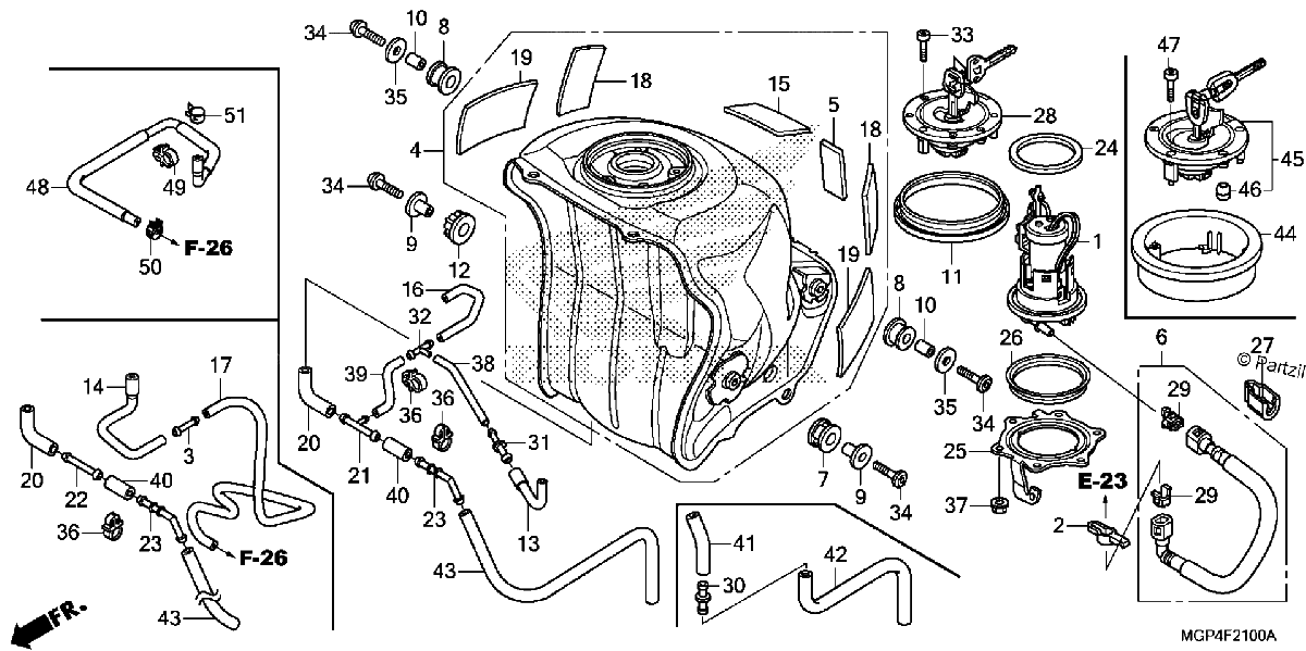 Diagrama de FUEL TANK FUEL PUMP