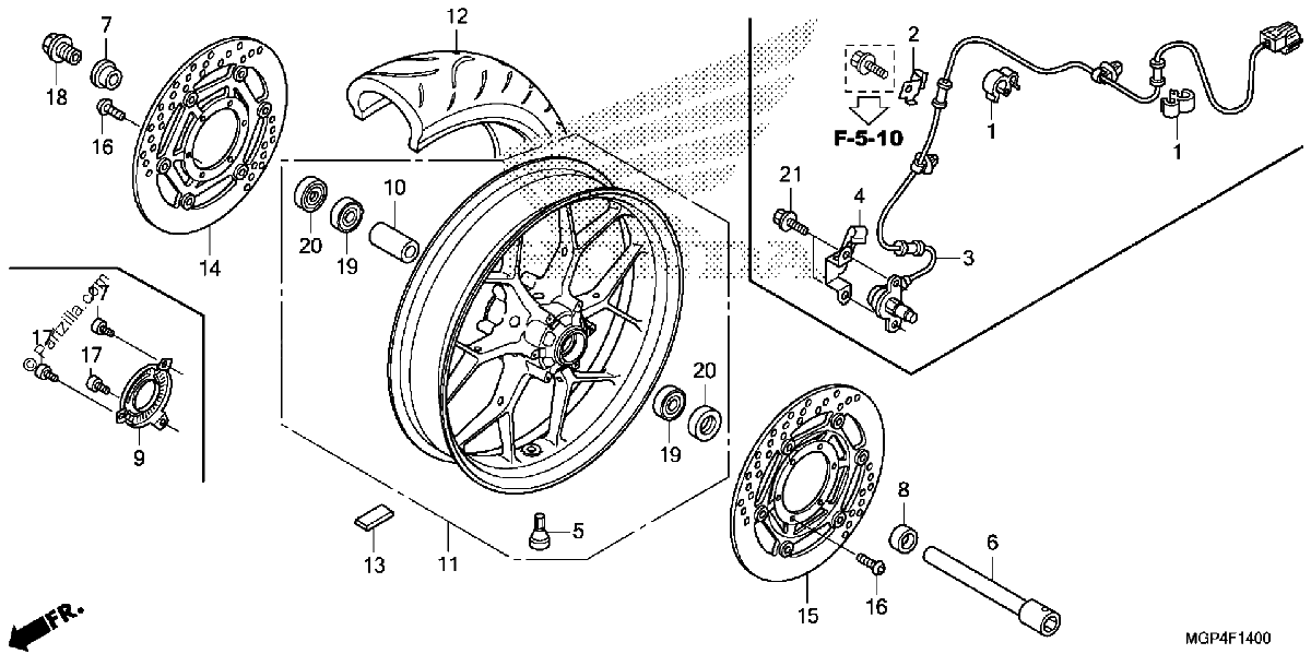Diagrama de FRONT WHEEL