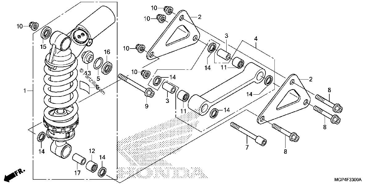 Diagrama de REAR SHOCK ABSORBER 1