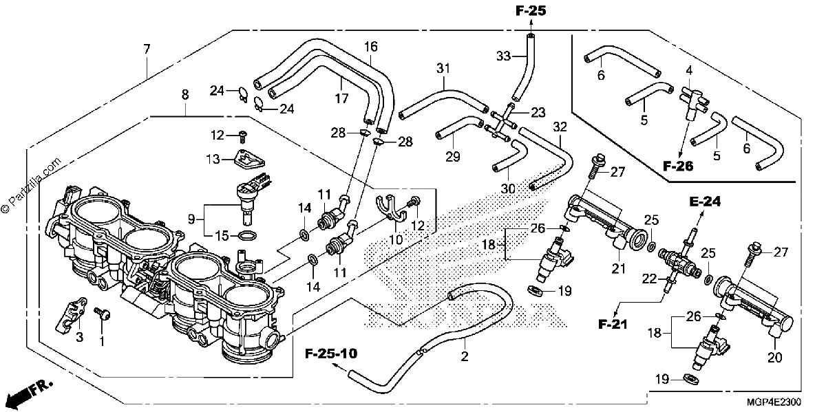 Diagrama de THROTTLE BODY