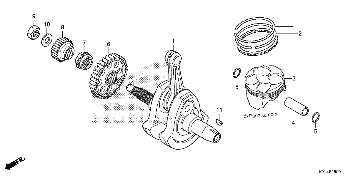 Diagrama de CRANKSHAFT PISTON