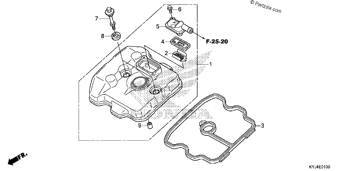 Diagrama de CYLINDER HEAD COVER