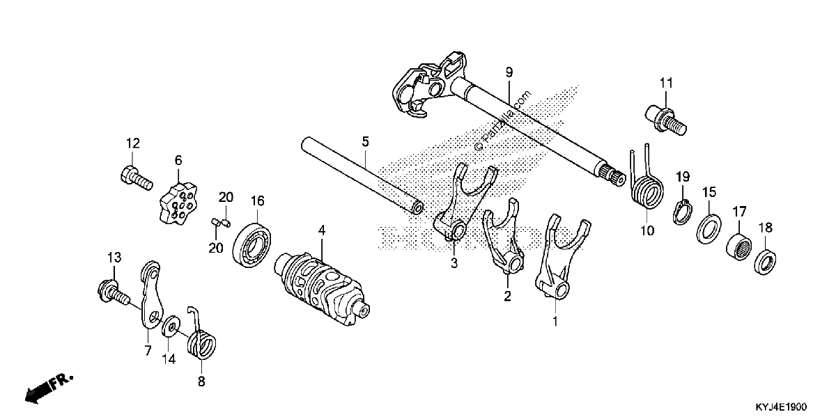 Diagrama de GEARSHIFT DRUM