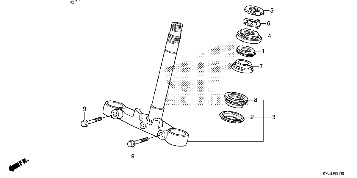 Diagrama de STEERING STEM