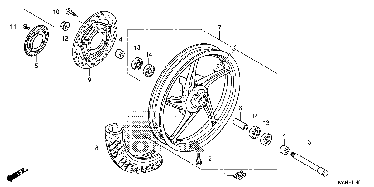 Diagrama de FRONT WHEEL