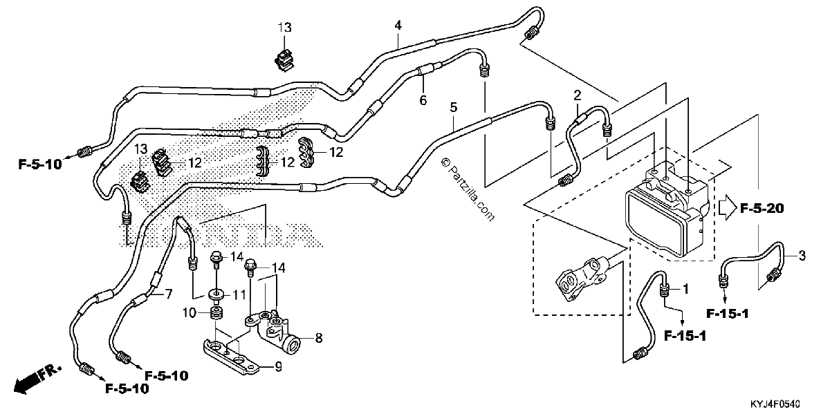 Diagrama de BRAKE PIPE