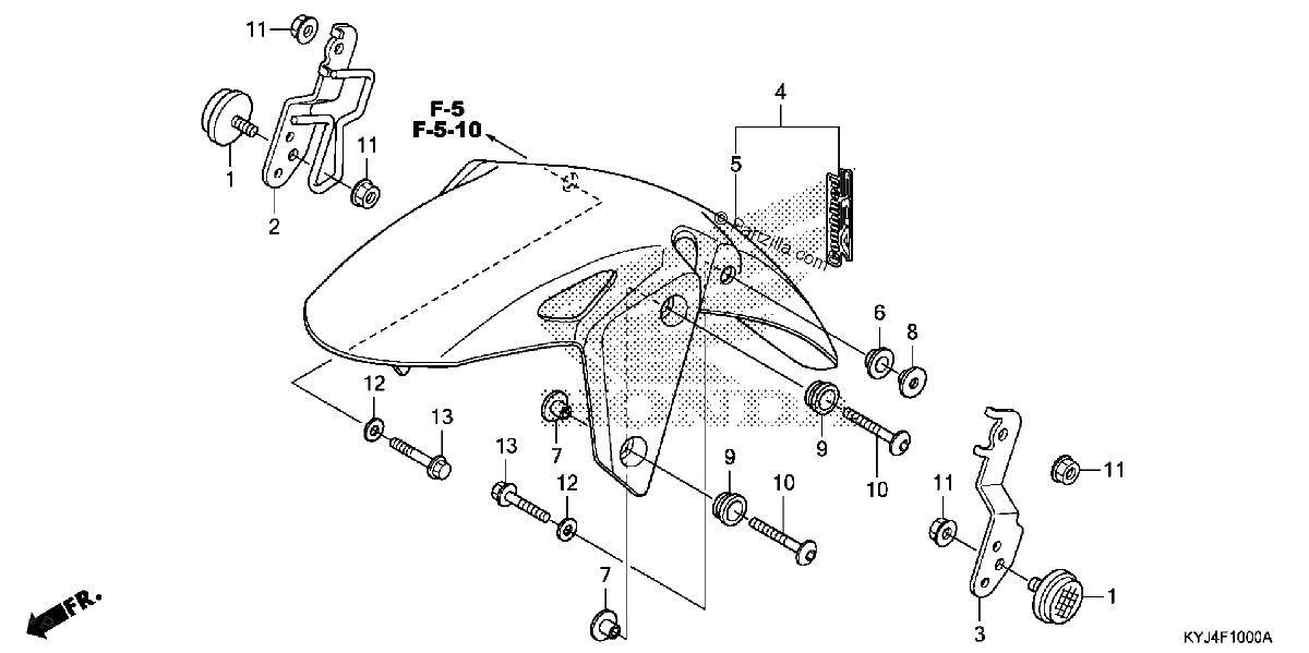 Diagrama de FRONT FENDER