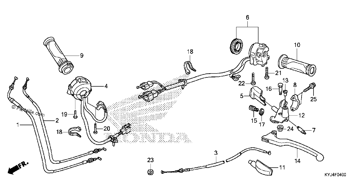 Diagrama de HANDLE LEVER SWITCH CABLE