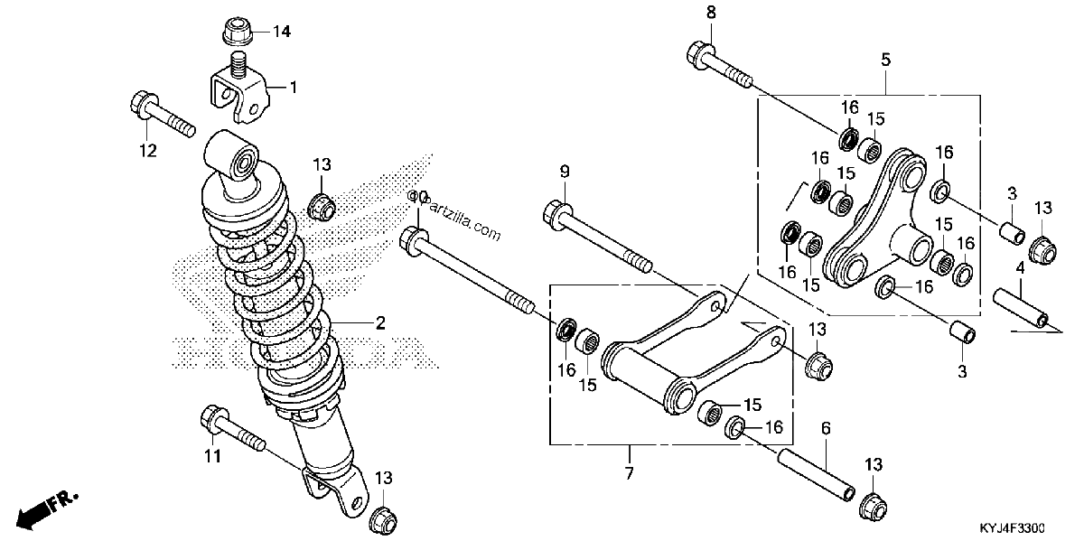 Diagrama de REAR SHOCK ABSORBER
