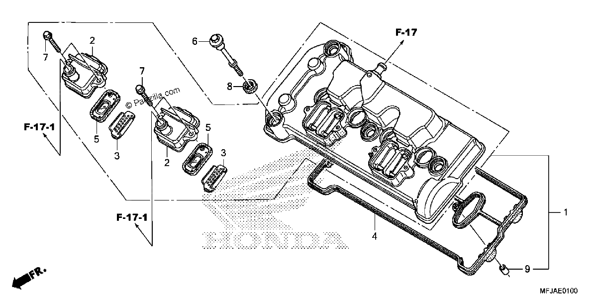 Diagrama de CYLINDER HEAD COVER