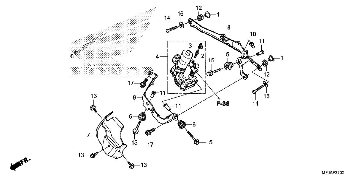 Diagrama de FRONT POWER UNIT CBR600RA