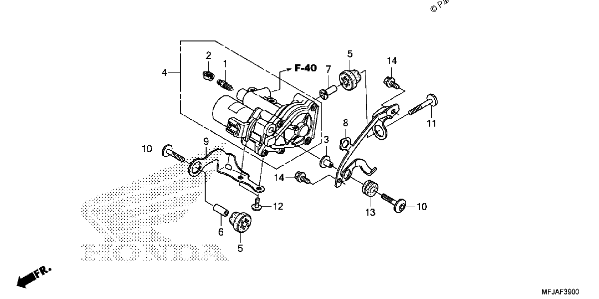 Diagrama de REAR POWER UNIT CBR600RA