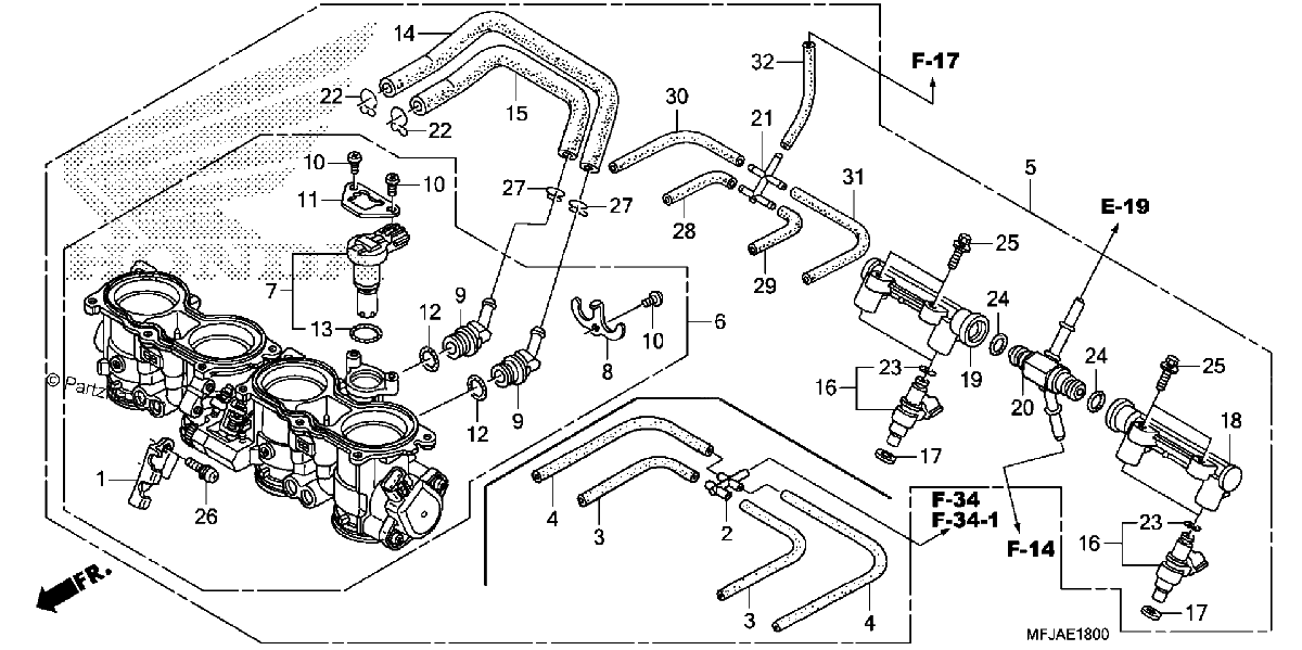 Diagrama de THROTTLE BODY