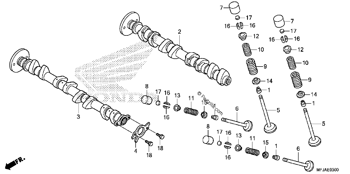 Diagrama de CAMSHAFT VALVE