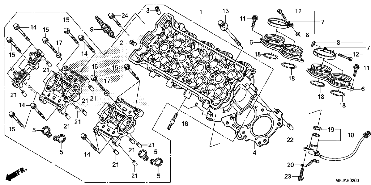 Diagrama de CYLINDER HEAD