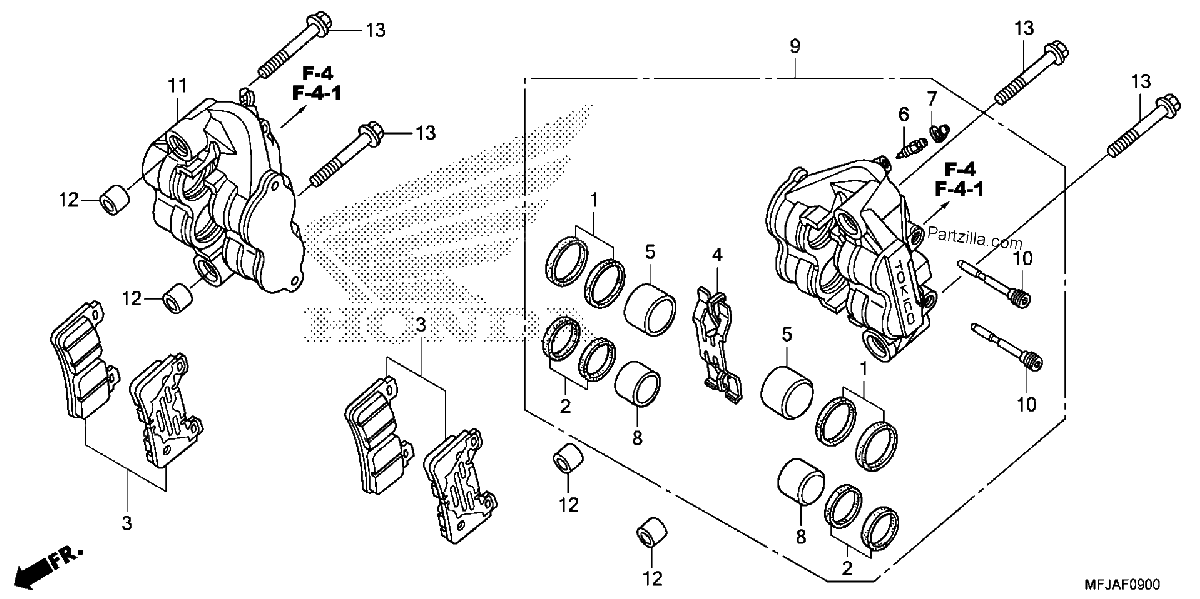 Diagrama de FRONT BRAKE CALIPER