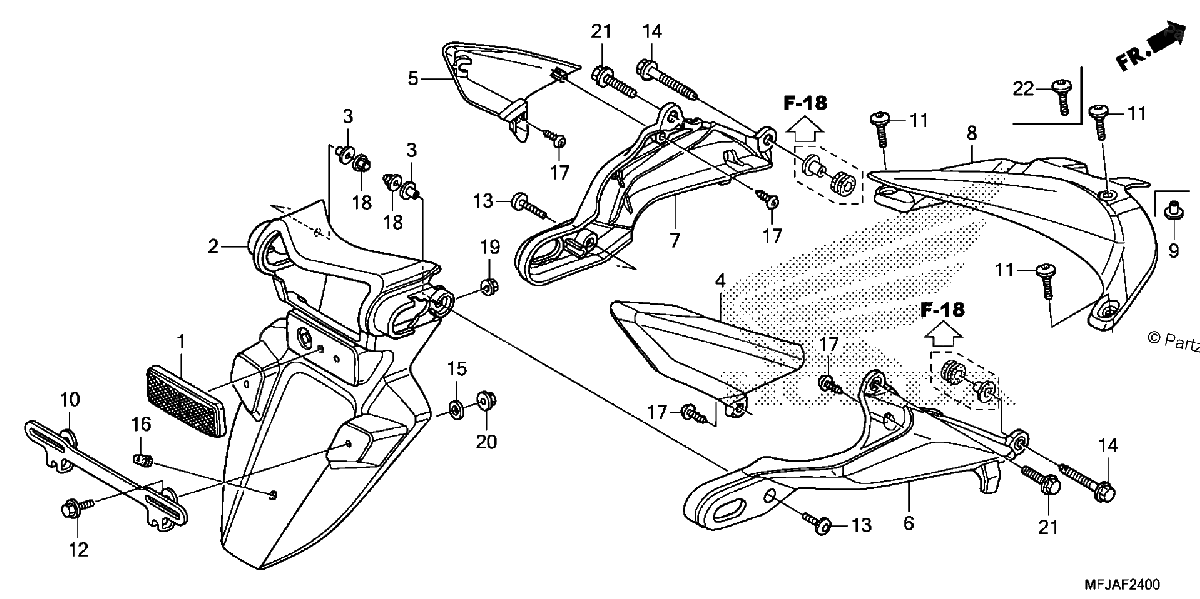 Diagrama de REAR FENDER